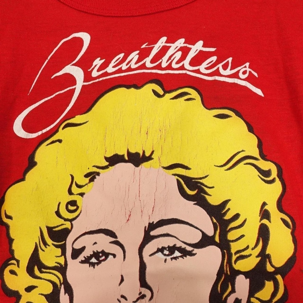 Vintage Dick Tracy Breathless T-Shirt Kids One Size 4/6X Red Graphic‎ USA Dobie - Picture 2 of 8